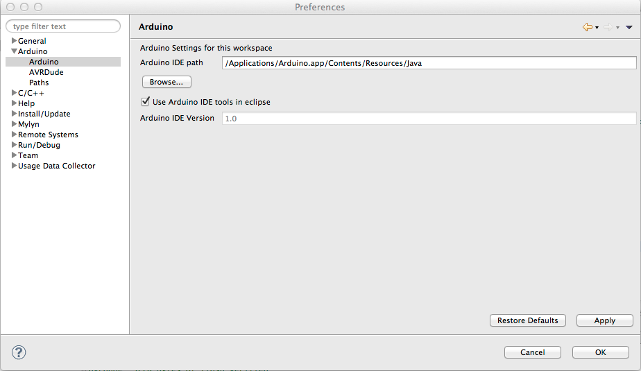 setting mac java path for eclipse